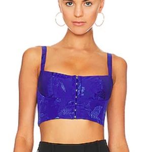 NWT Brand new - lovers and friends blue corset top